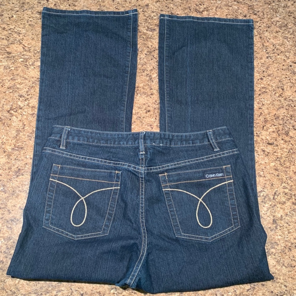 EUC Calvin Klein Flare Jeans Dark Wash